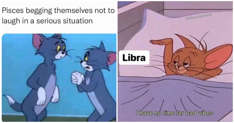 10+ Humorous Memes of Zodiac Signs With Tom and Jerry Version