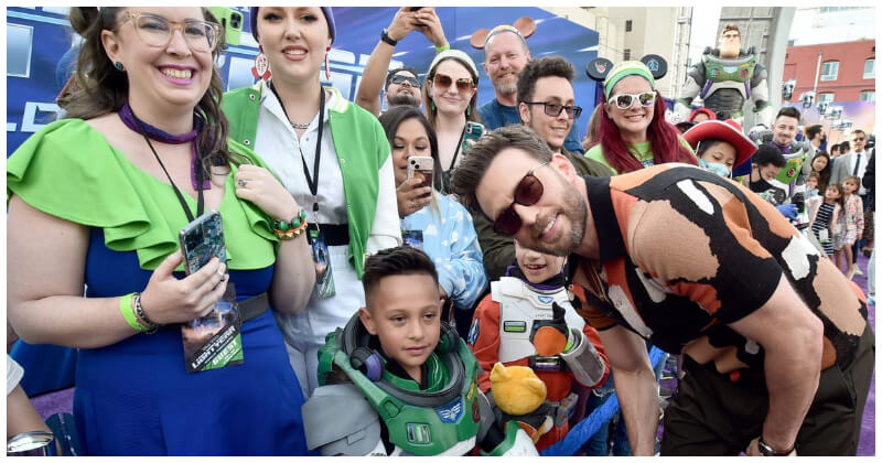 Chris Evans Teams Up With The Cast Of “Lightyear” At Its World Premiere