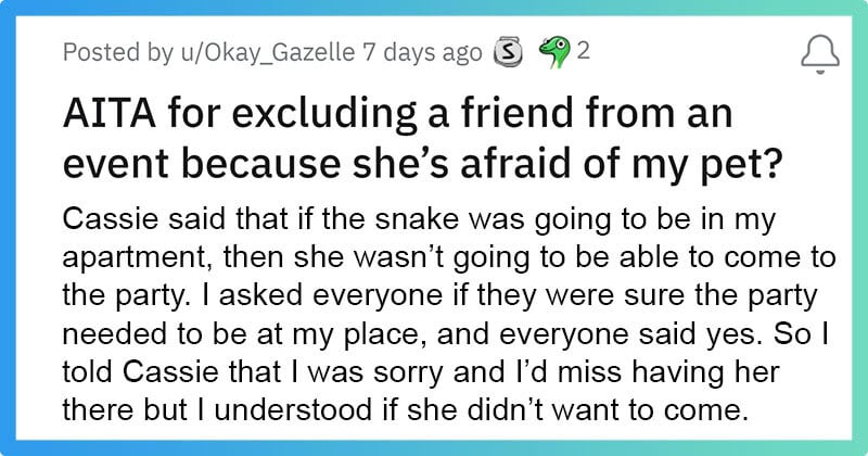 Girl Having Pet Snake Knows Her Friend Doesn