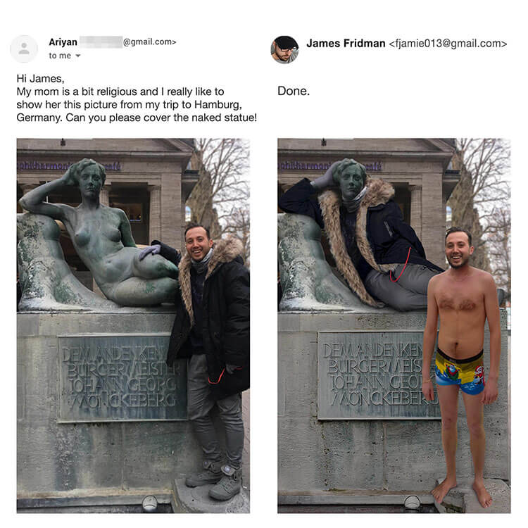 James Fridman trolling photos