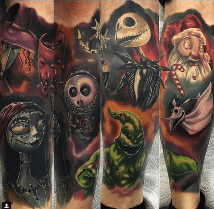 "The Nightmare Before Christmas" inspired tattoos