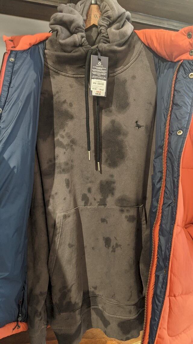 "Tie Dye" design hoody just looks like grease splashes