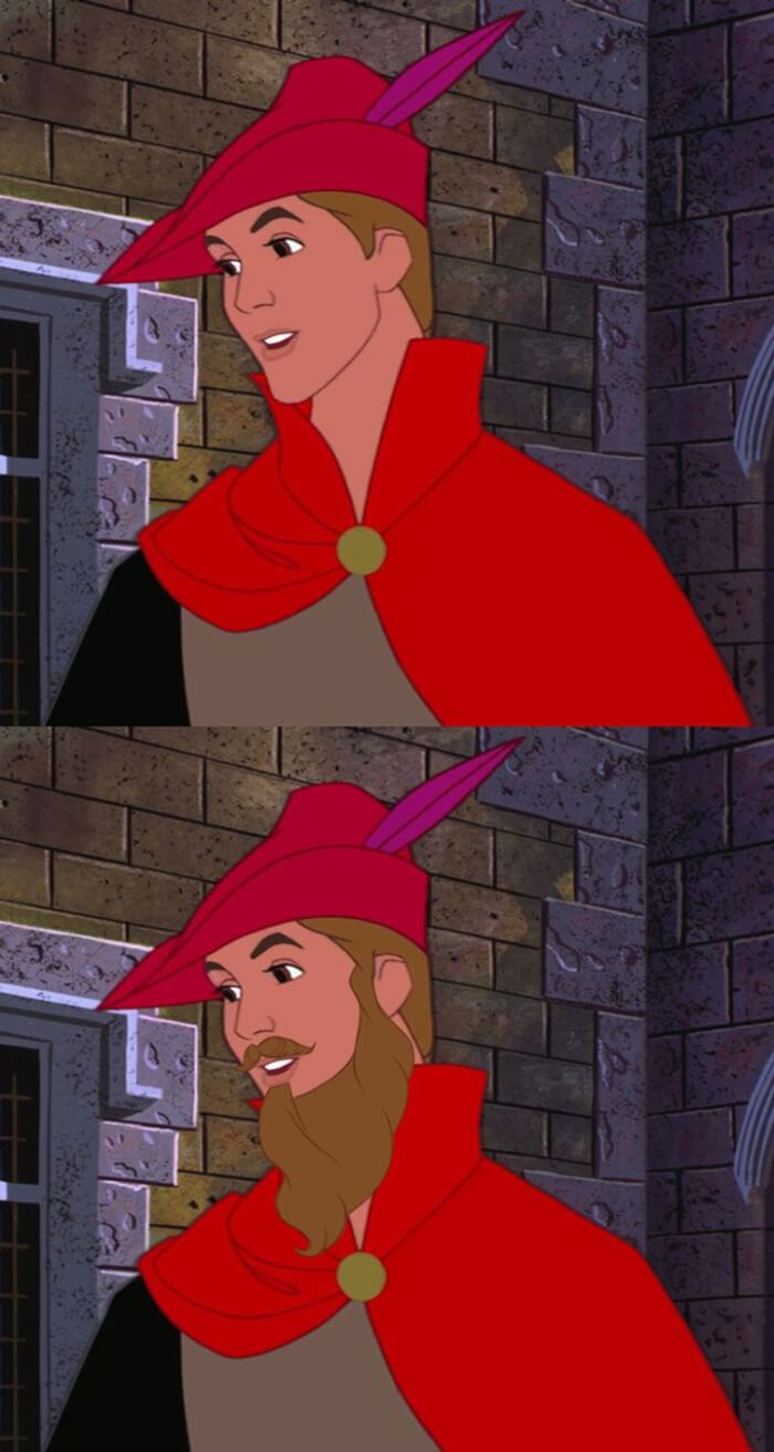 disney princes with beards