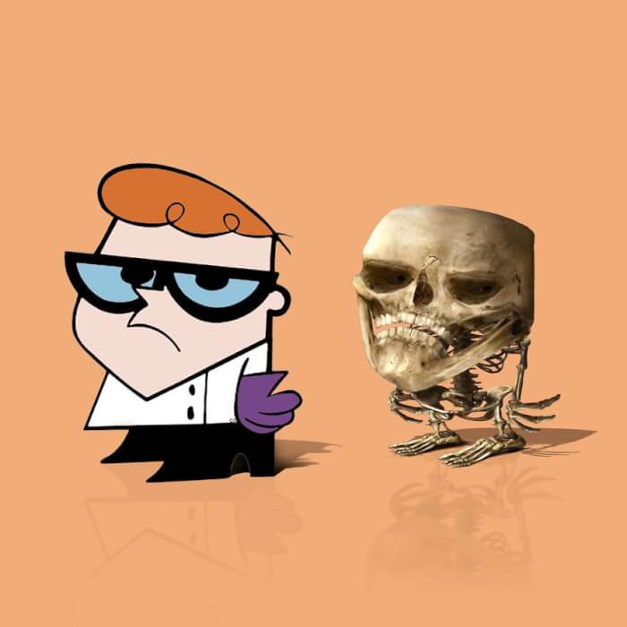 cartoon character skeletons