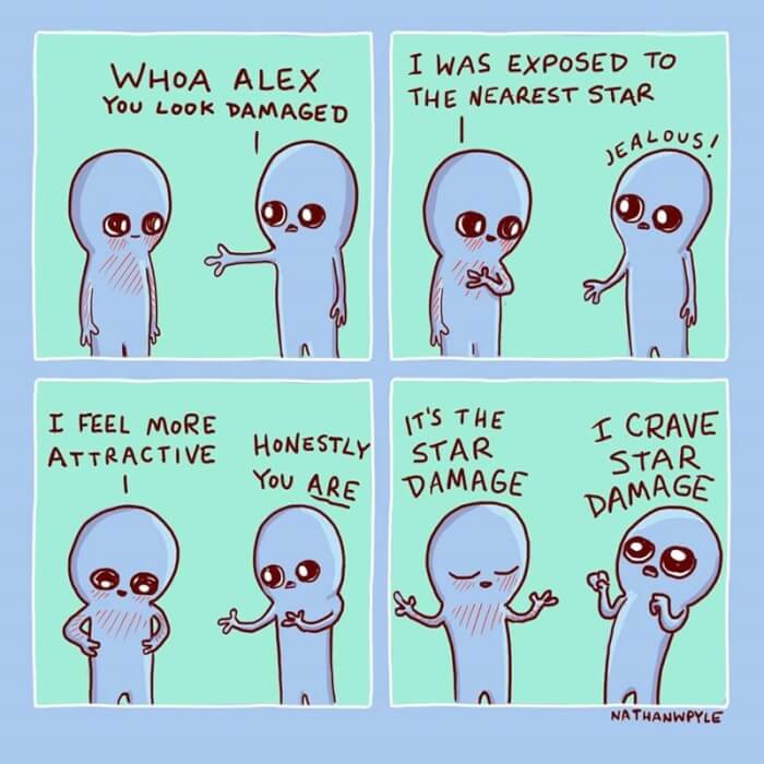 funny alien comic