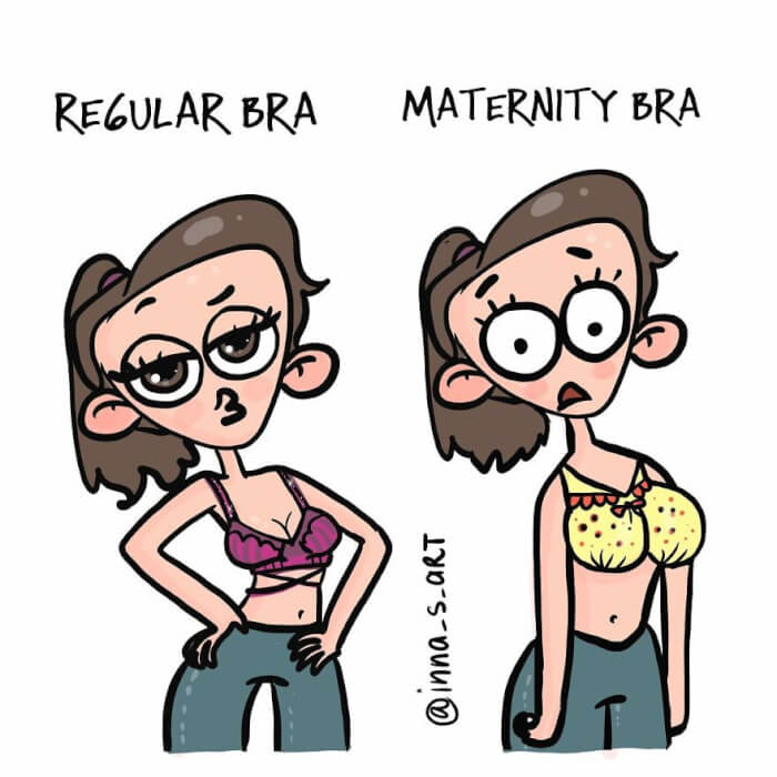 Regular bra vs. Maternity bra