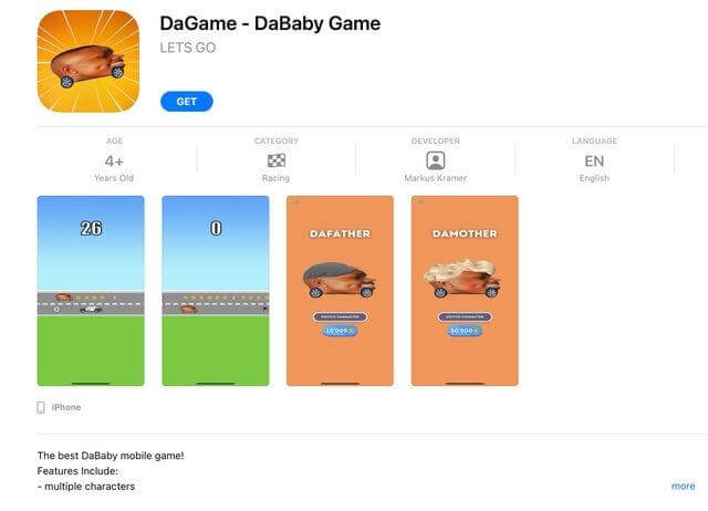 DaBaby game on the App Store