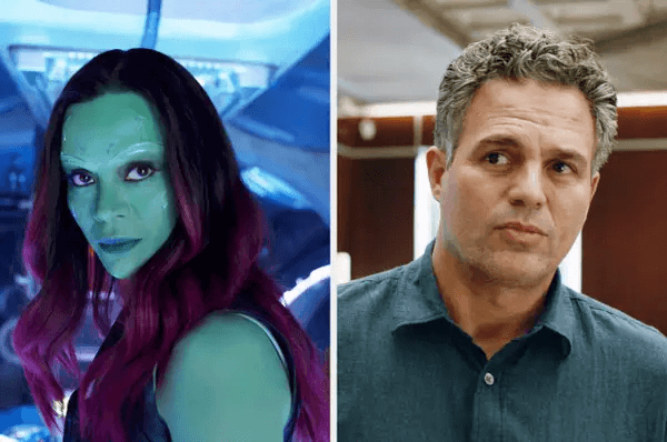 Pairs Of MCU's Actors, Gamora and Hulk