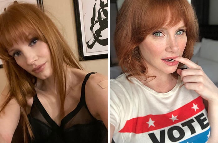 Uncanny Resemblances, Celebrity Pairs, Jessica Chastain And Bryce Dallas Howard