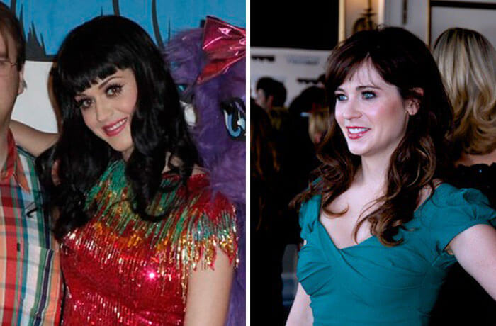 Uncanny Resemblances, Celebrity Pairs, Katy Perry And Zooey Deschanel