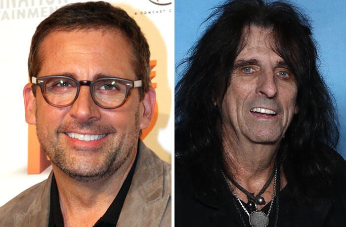 Uncanny Resemblances, Celebrity Pairs, Steve Carell And Alice Cooper
