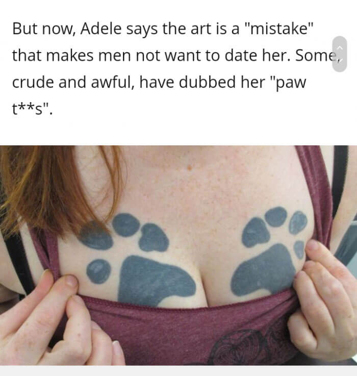 Paw-Print Tattoos puppy print tattoo paw print tattoo on chest