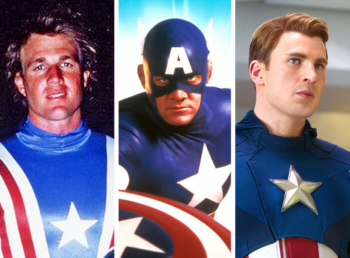 characters played by multiple actors, Captain America