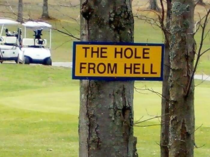 funny golf signs