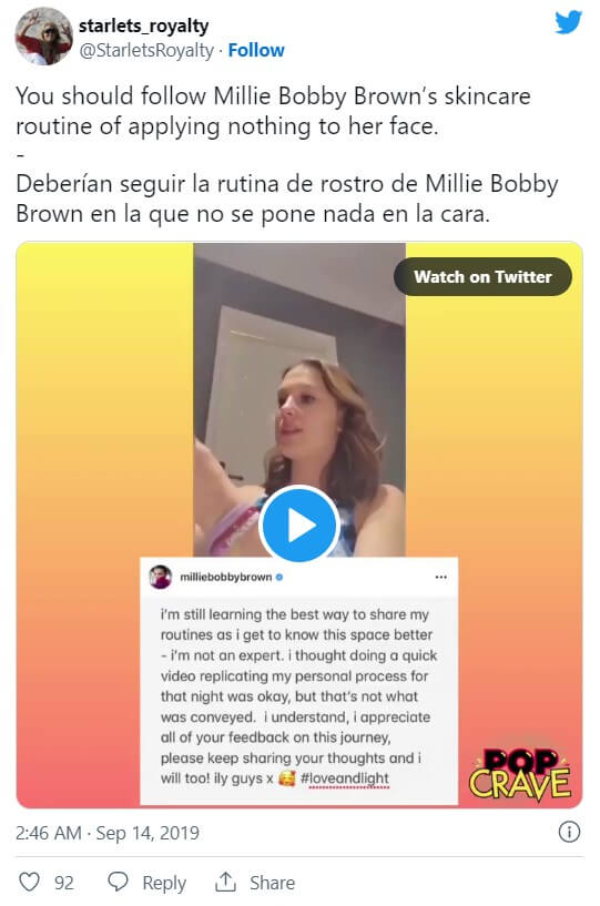  Instagram Live Streams, Millie Bobby Brown