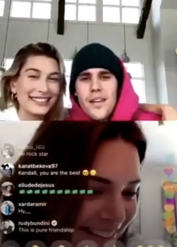  Instagram Live Streams, Justin Bieber, Hailey Bieber, and Kendall Jenner