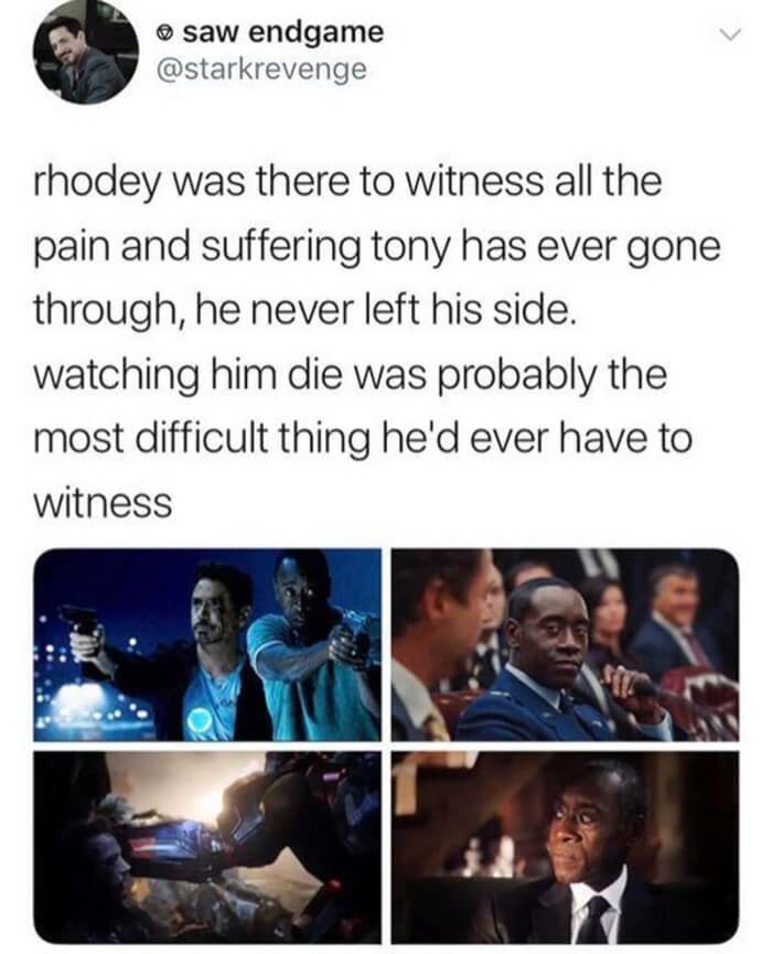Rhodey's Been There Since Day One, Touching Moments Between Avengers