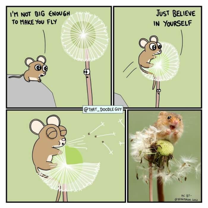 Wholesome comics of mouse