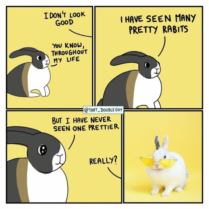 Wholesome Comics of rabbit