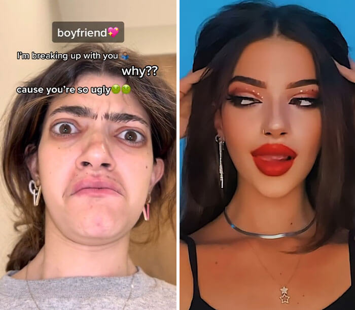 makeup should be illegal, catfish transformation, mr beans daughter