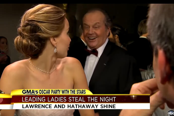 Celebrity Pairs, Jennifer Lawrence and Jack Nicholson