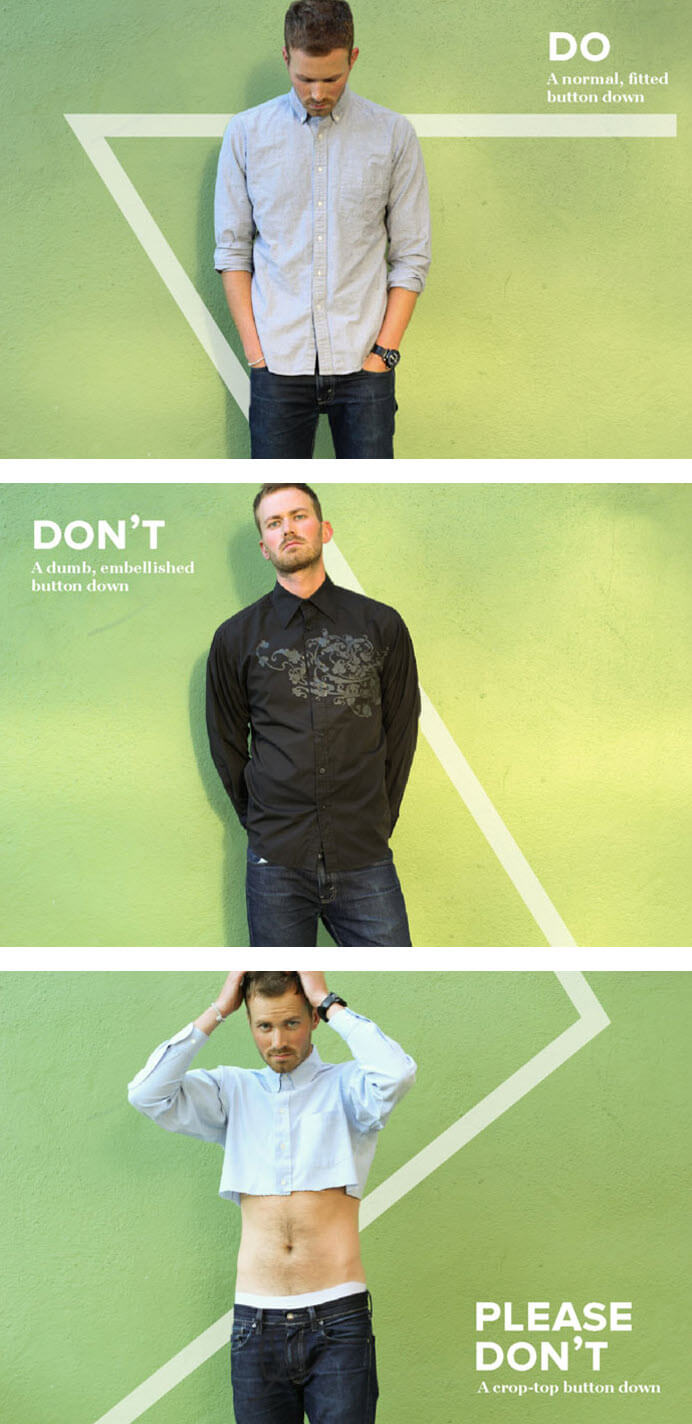 Hilarious Guide To Men's Fashion, Button downs