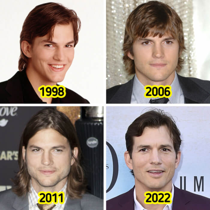 Hairstyles Evolution, Ashton Kutcher