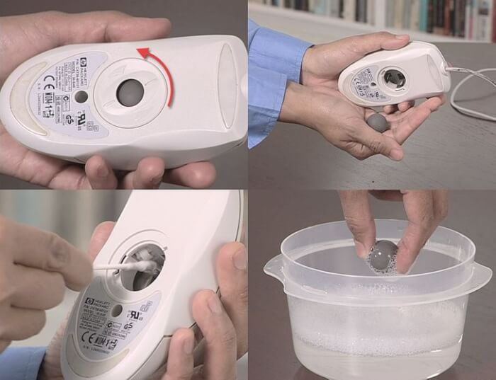 How we used to clean dirty mouse balls: