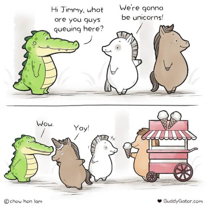 Sweet comics about best friend Gator