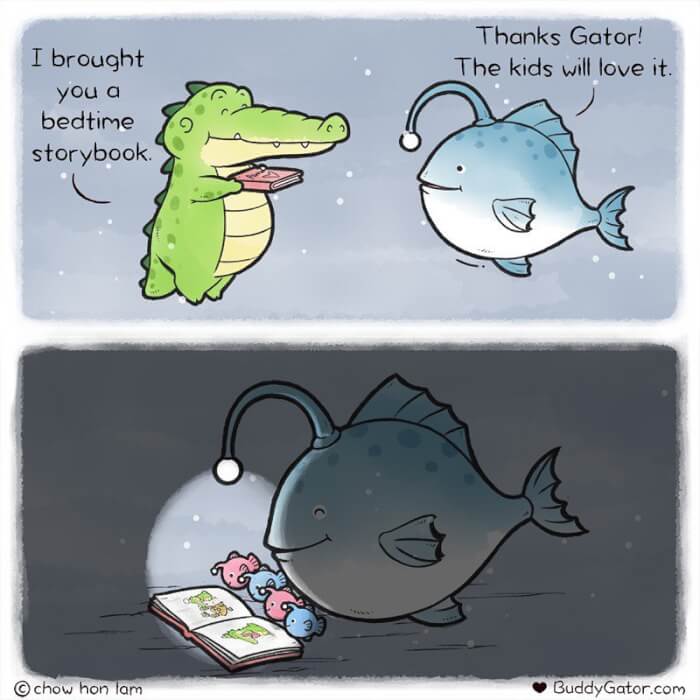 Sweet comics about best friend Gator