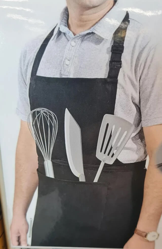 The ad for this apron. Just don't bend over I guess!!!