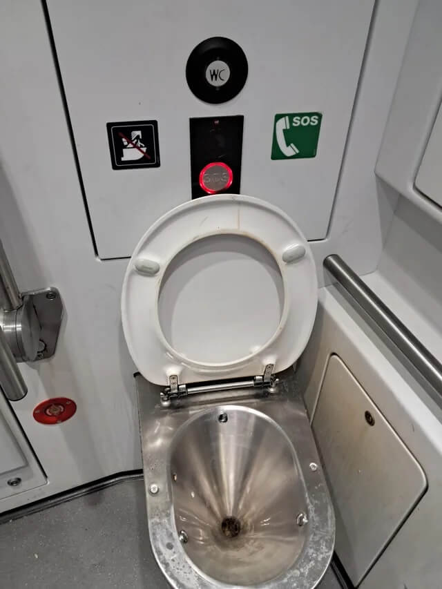 Let's put the SOS button here so that people mistake it as the flush button
