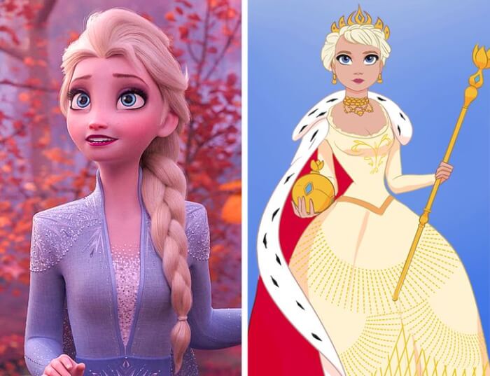 Accurate drawings of Disney princesses, Elsa