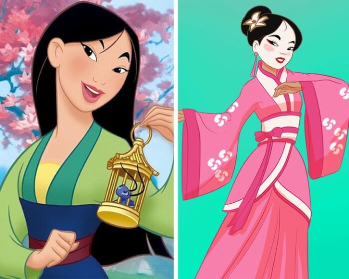 Accurate drawings of Disney princesses, Princess Mulan