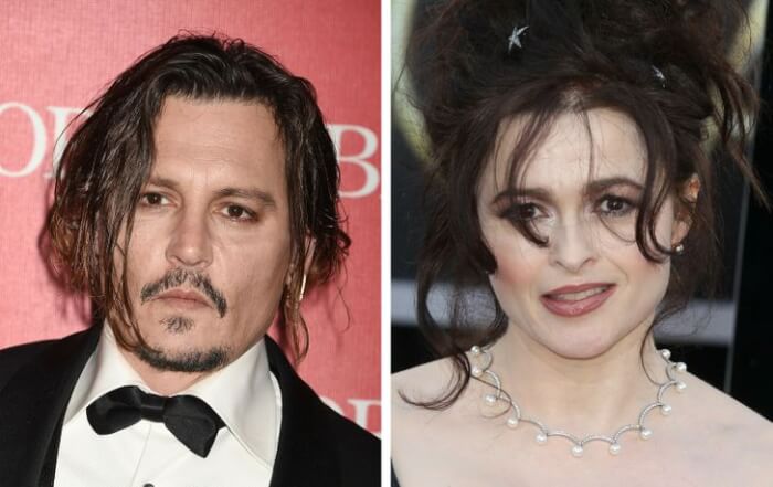celebrity couples we didn't know were related, Johnny Depp and Helena Bonham Carter
