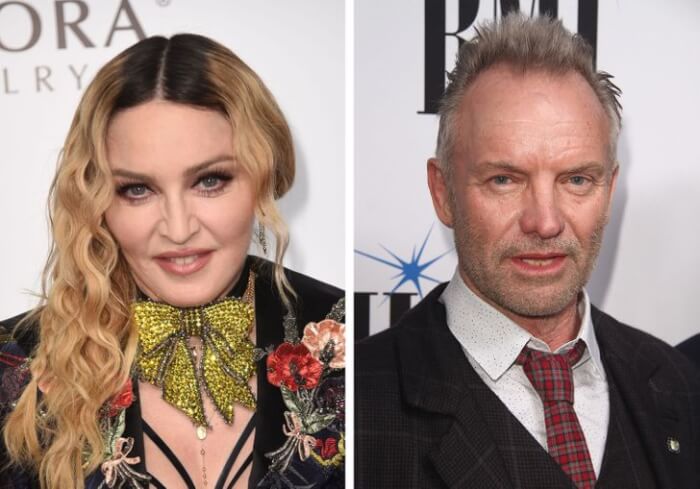 celebrity couples we didn't know were related, Madonna and Sting