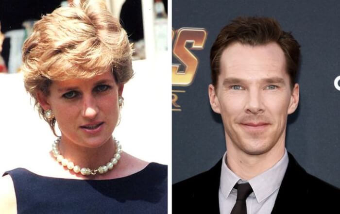 celebrity couples we didn't know were related, Princess Diana and Benedict Cumberbatch