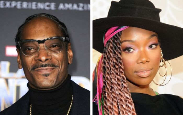 celebrity couples we didn't know were related, Snoop Dogg and Brandy Norwood