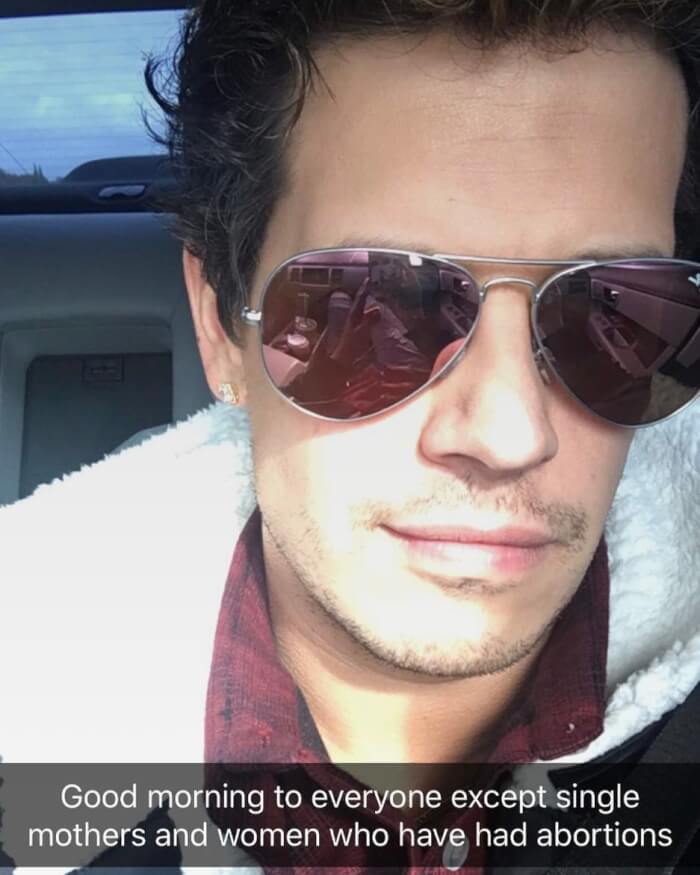 Celebrities are banned from using social networks, Milo Yiannopoulos