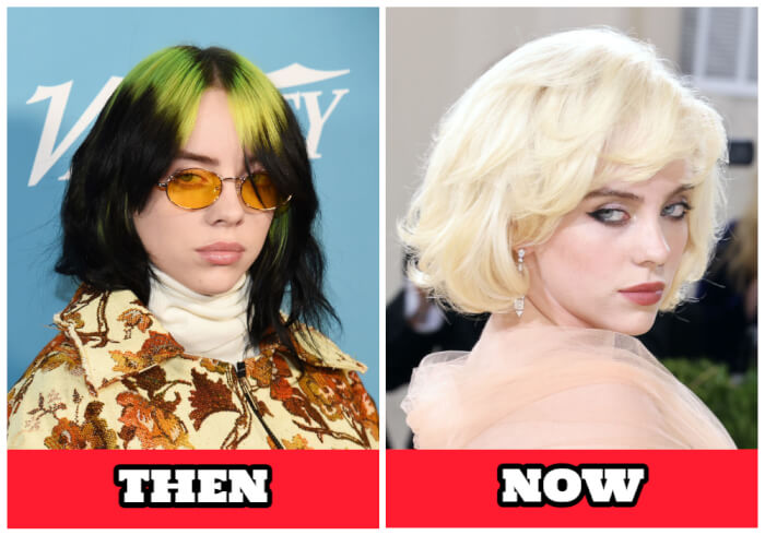 Celebrities are unrecognizable when they change their styles, Billie Eilish