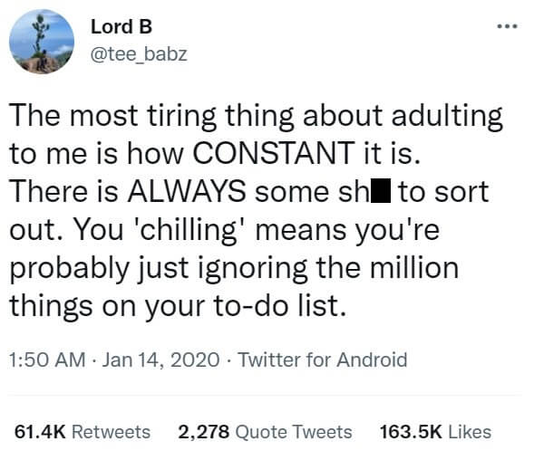 Tweets About Adulthood