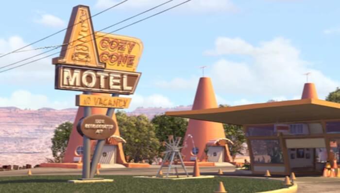 Real-Life Places Inspiring Disney Movies, The Cozy Cone Motel In 'Cars' and The Wigwam Motel In Arizona
