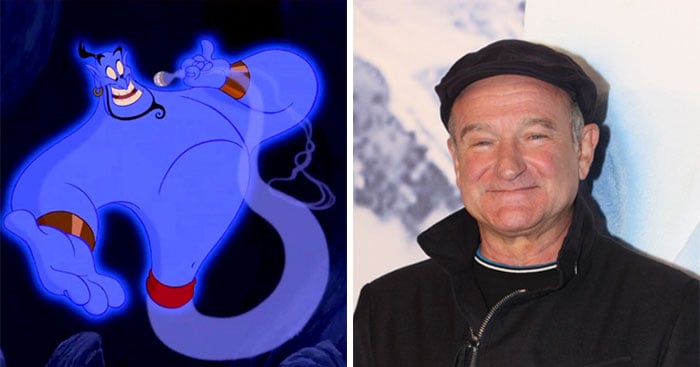 Beloved Disney Characters, The Genie – Robin Williams, disney characters based on real person, real life ursula