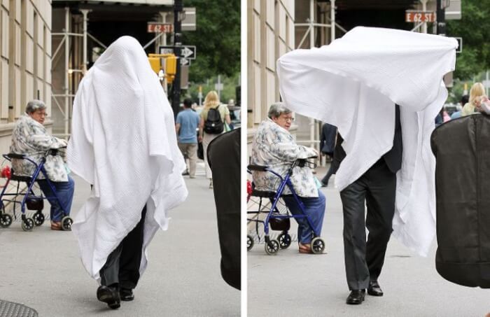 Celebrities Using Their Skills To Hide From Paparazzi, Dustin Hoffman, celebrity hiding from paparazzi