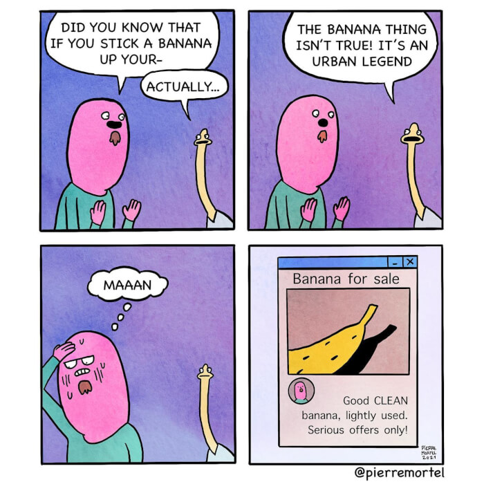 Dark Humor Lovers, The banana thing