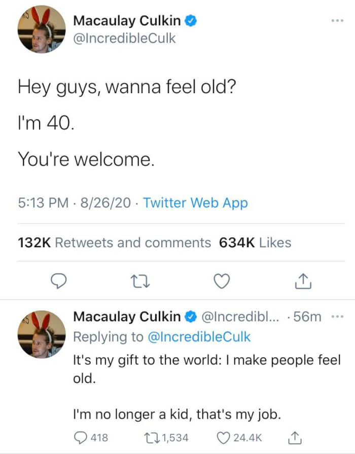you're officially old