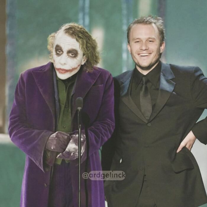 Photos Of Hollywood Actors, Heath Ledger And The Joker