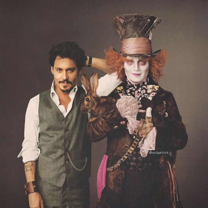 Photos Of Hollywood Actors, Johnny Depp And The Hatter