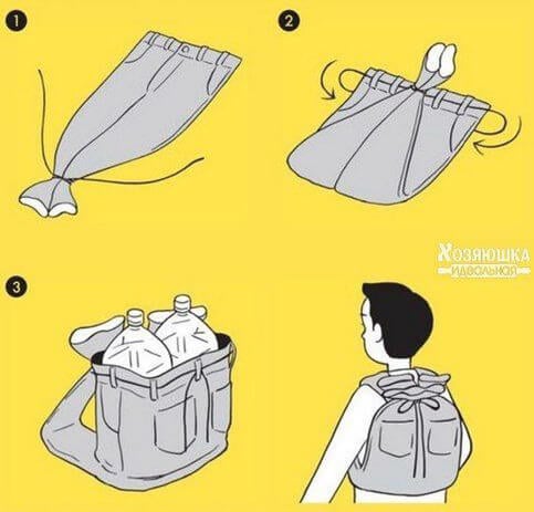 How to make a pants backpack