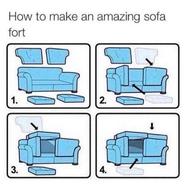 How to make an amazing sofa fort